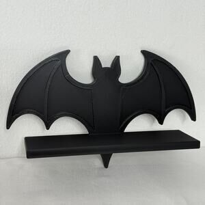 Bat Silhouette Shelf Plastic Halloween Theme Home Decor Goth Gothic Scary